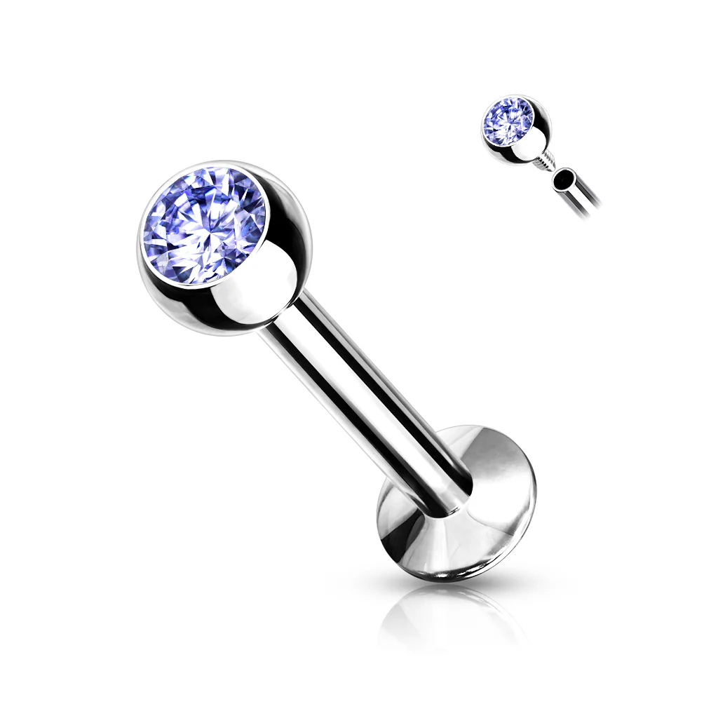1 Pc CZ Ball Internally Threaded Lip Labret Ear Cartilage 18G - Image 11