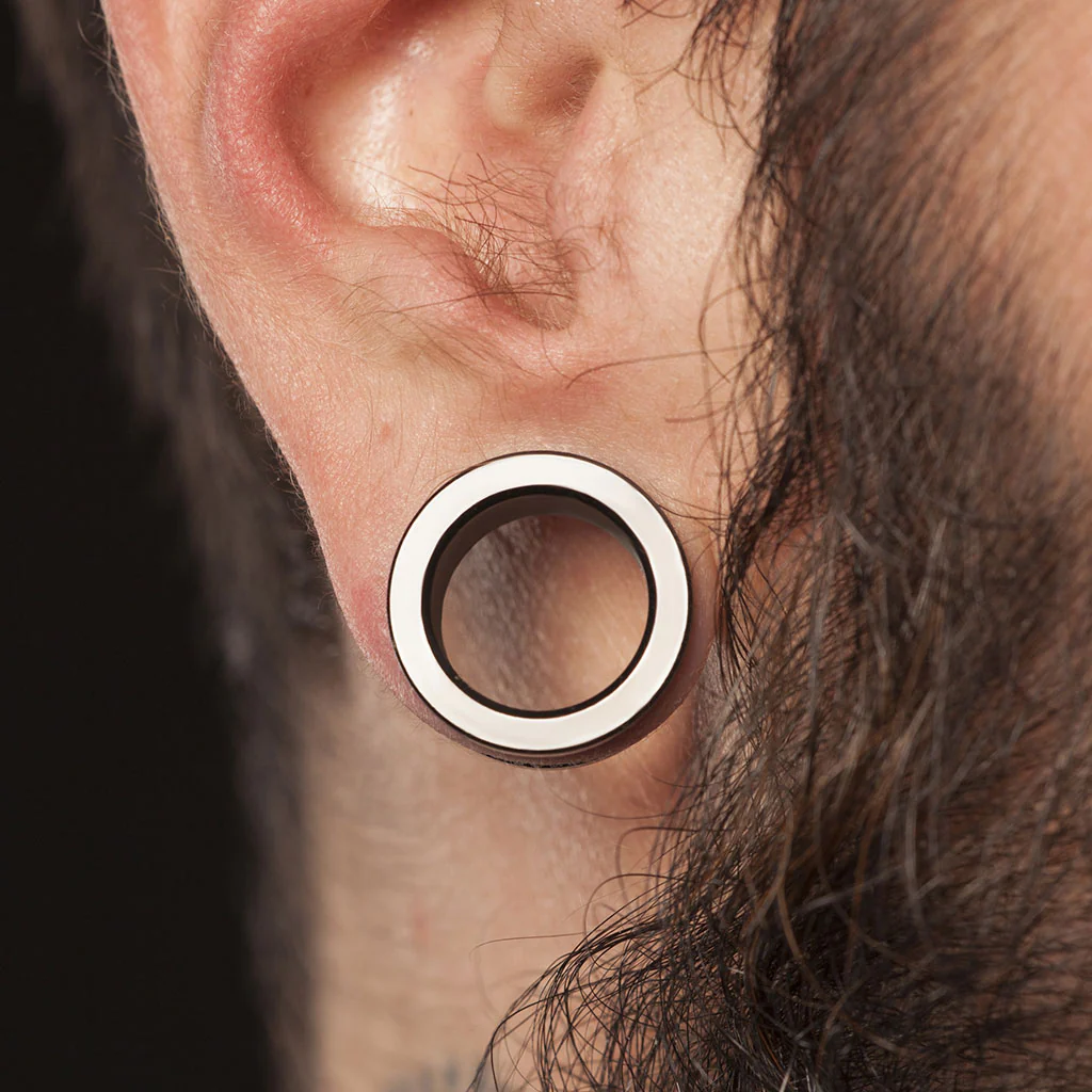 1 Pc Solid Implant Grade Titanium Double Flare Screw Fit Flesh Tunnel - Image 3