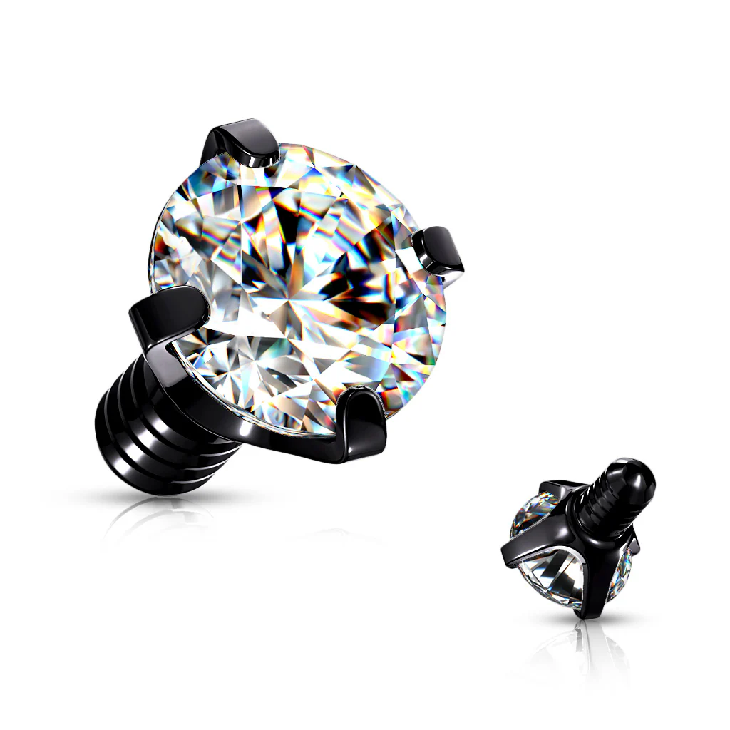 1 Pc Prong Set Asssorted CZ Dermal Anchor Top 14 Gauge - Image 8