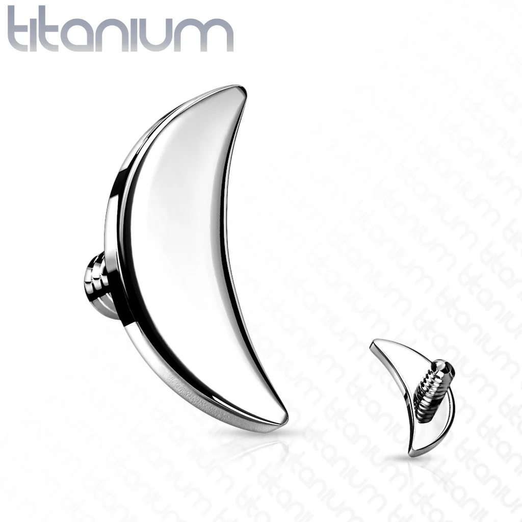 10Pc Value Pack Titanium Flat Crescent Moon Dermal Anchor Top - Image 2