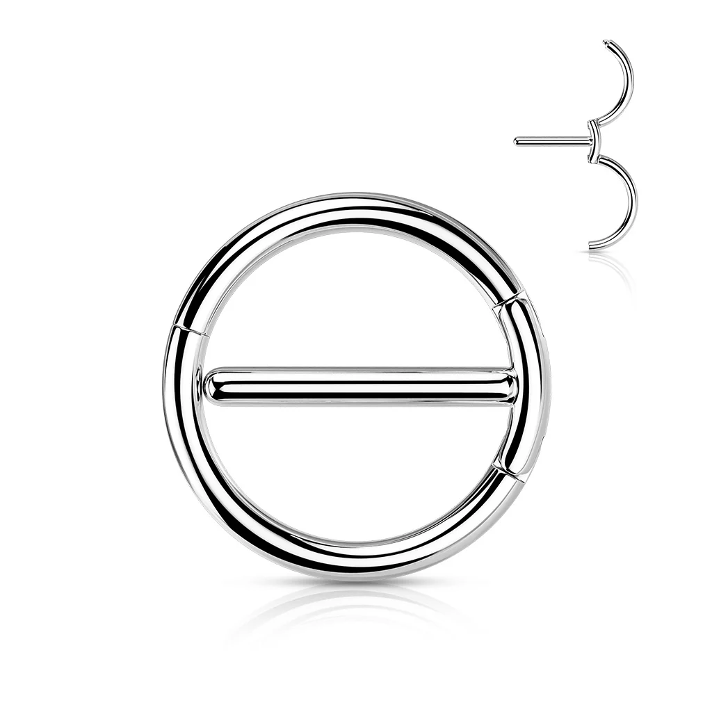 Pair Surgical Steel Dual Hinge Nipple Rings - Image 5