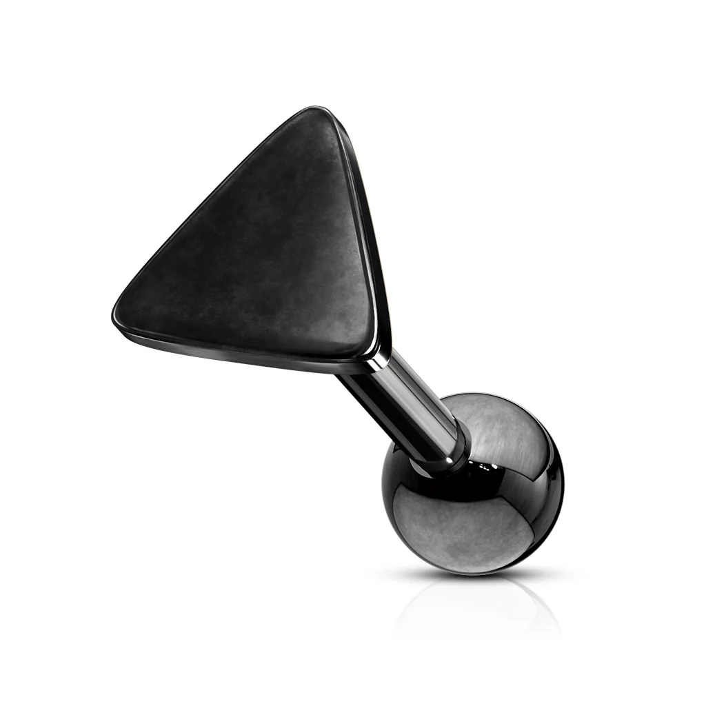 4 mm Flat Triangle Top Titanium Ear Cartilage Daith Tragus Helix loop Stud - Image 7
