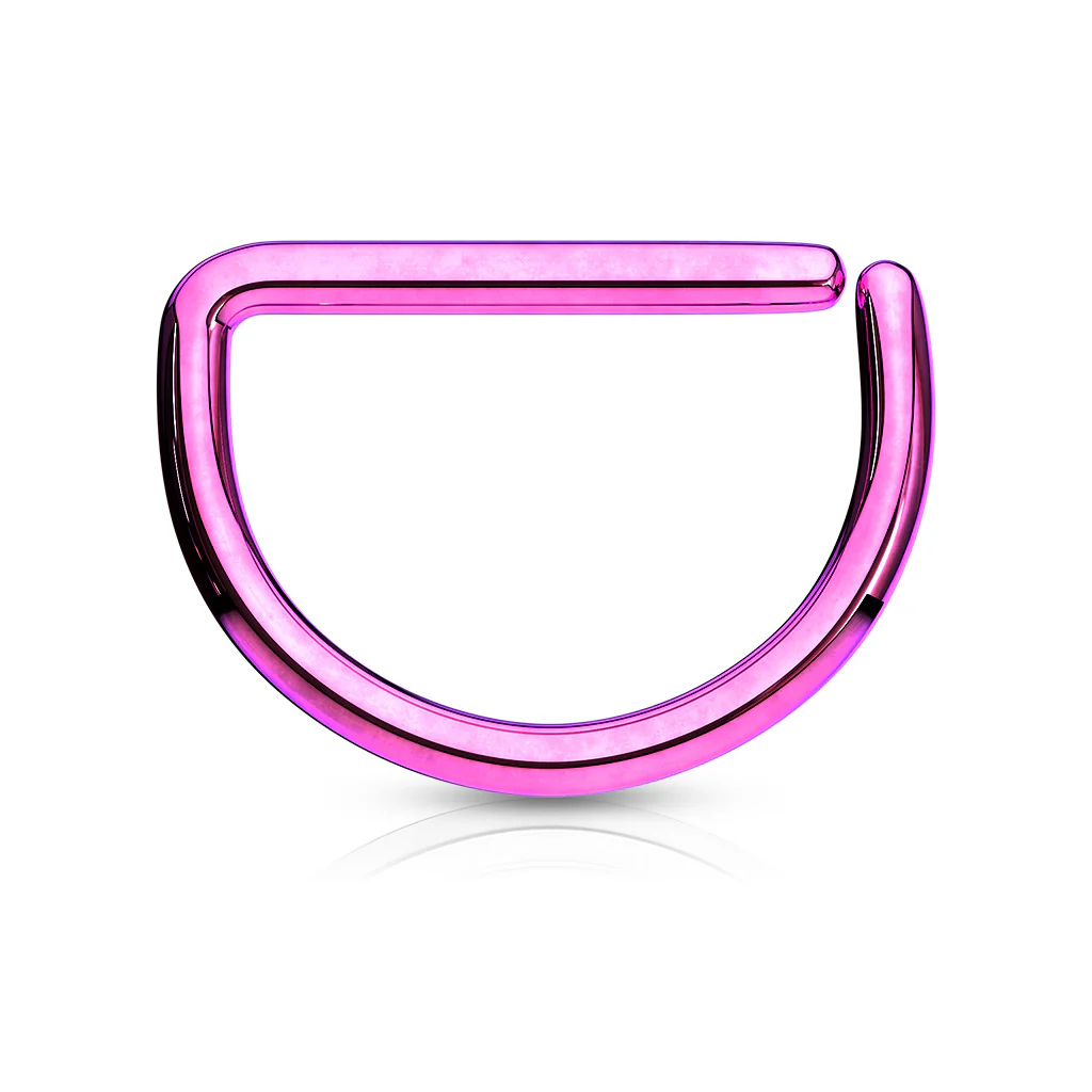 D Shape Titanium Ear Cartilage Daith Hoop Helix Nose Septum Rings - Image 8