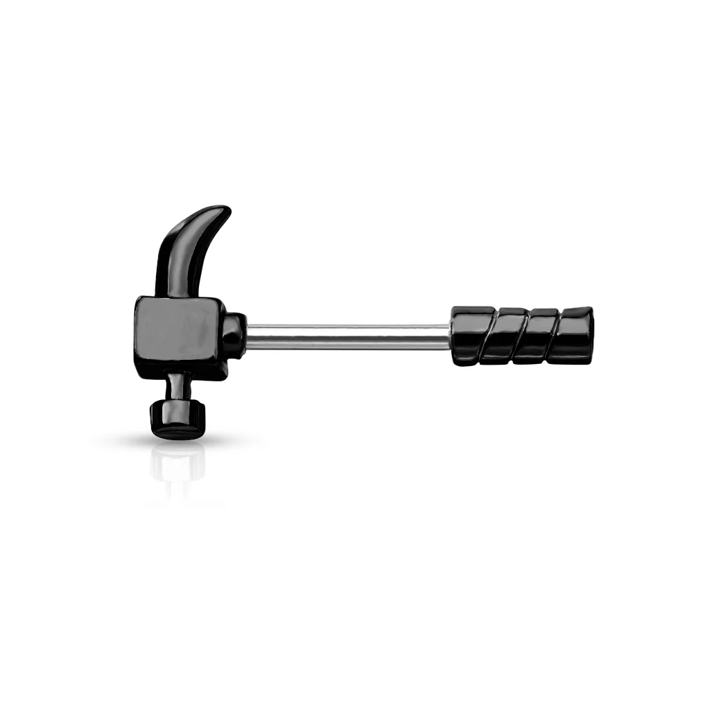Pair Claw Hammer 316L Surgical Steel Nipple Shield Rings - Image 2