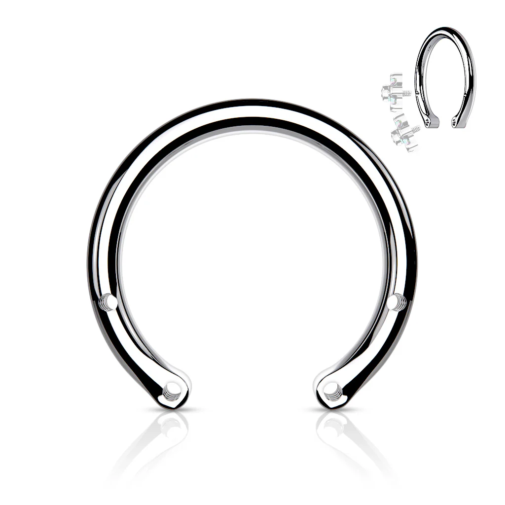 Implant Titanium Internally Threaded 4 Hole Horseshoe Pins for 16g Top - Image 2