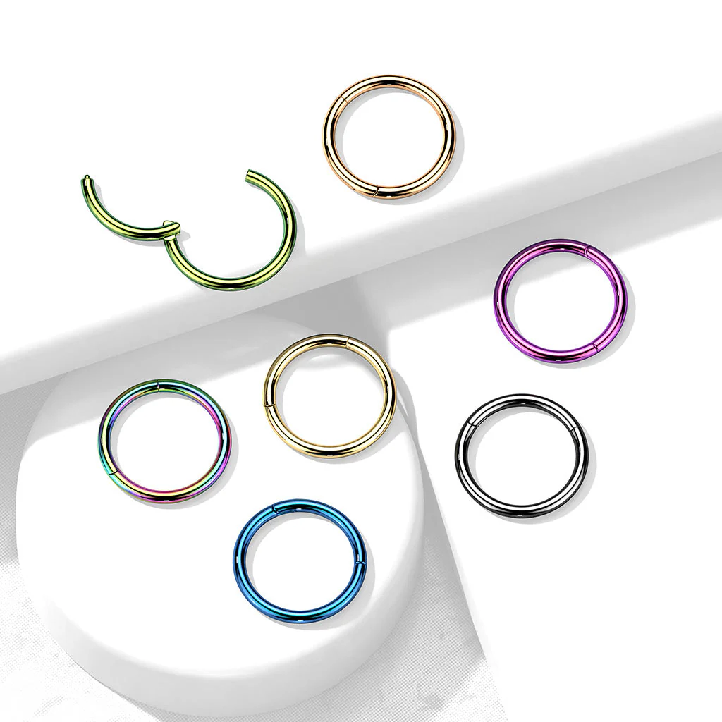 Implant Titanium Hinged Segment Hoop Rings Ear Cartilage 14G - Image 2