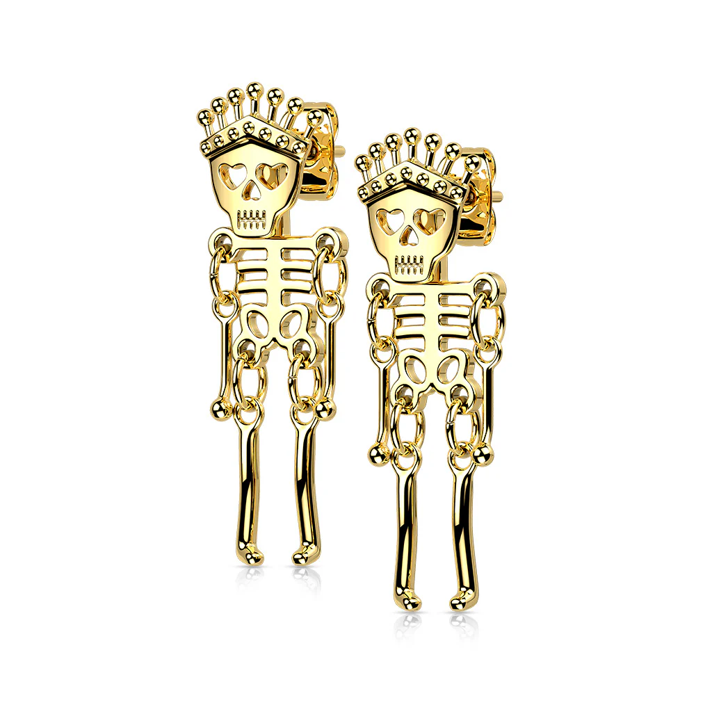 Pair Halloween Skeleton Dangle Earrings - Image 6