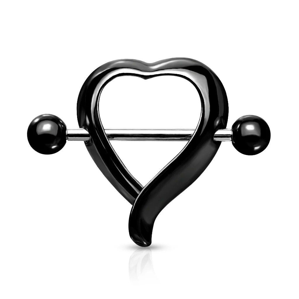 Heart Shaped 316L Surgical Steel Nipple Shield Rings - Image 8