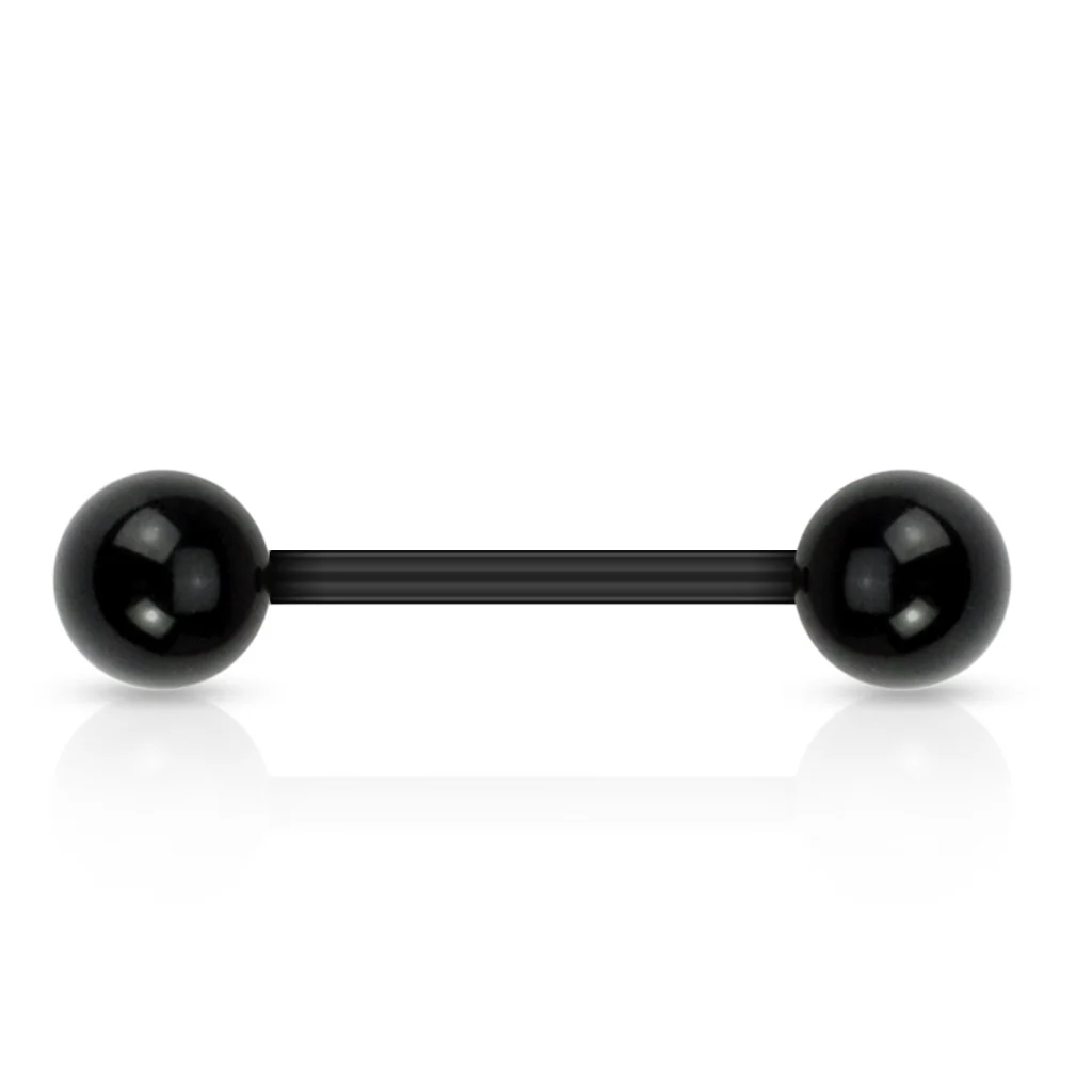 UV Acrylic Ball BioFlex Flexible Barbell Tongue Rings Nipple Rings No Metal! - Image 4