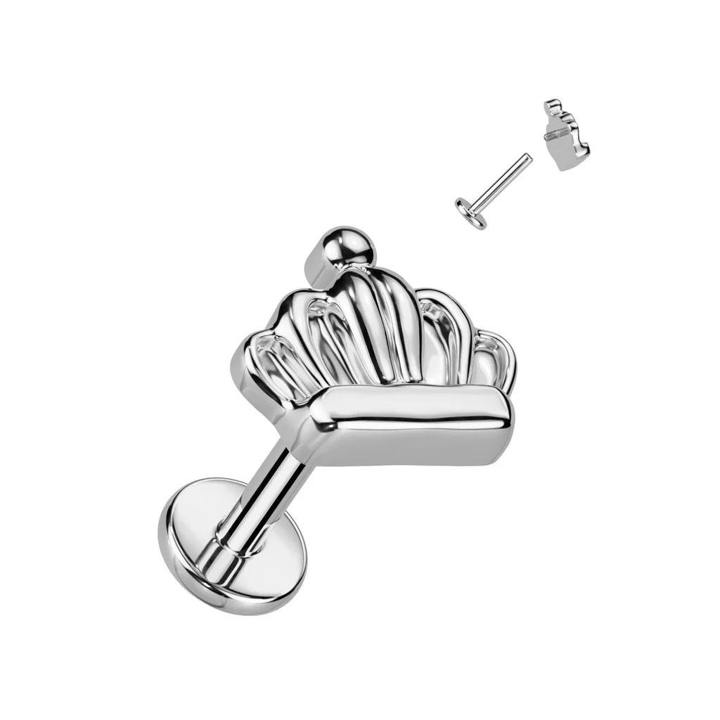 Titanium With Crown Top Labret Ear Cartilage Tragus Daith - Image 3