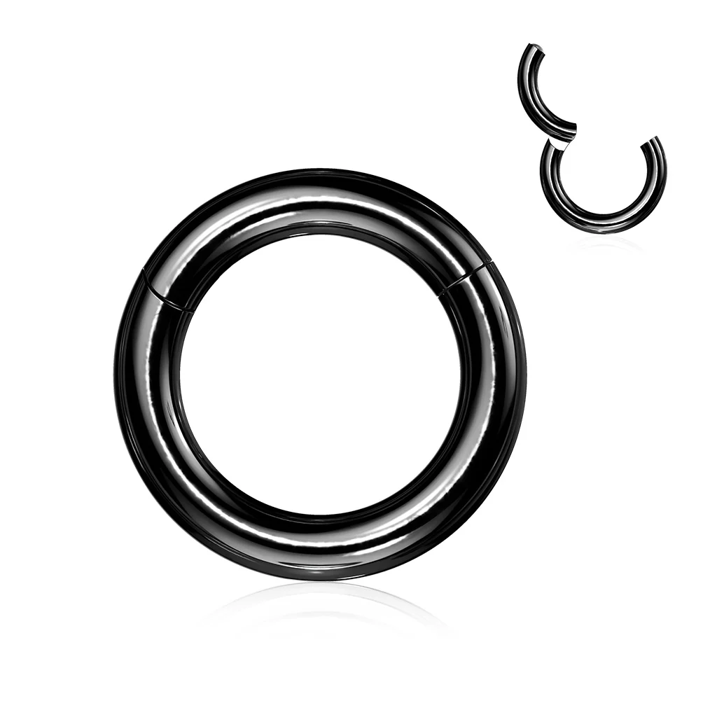 Titanium Large Gauge Hinged Segment Ring For Septum Lip Nose Daith - Image 4