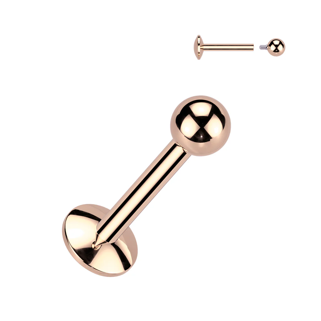 Titanium Basic Ball Internally Threaded Labret Studs Tragus Cartilage - Image 4