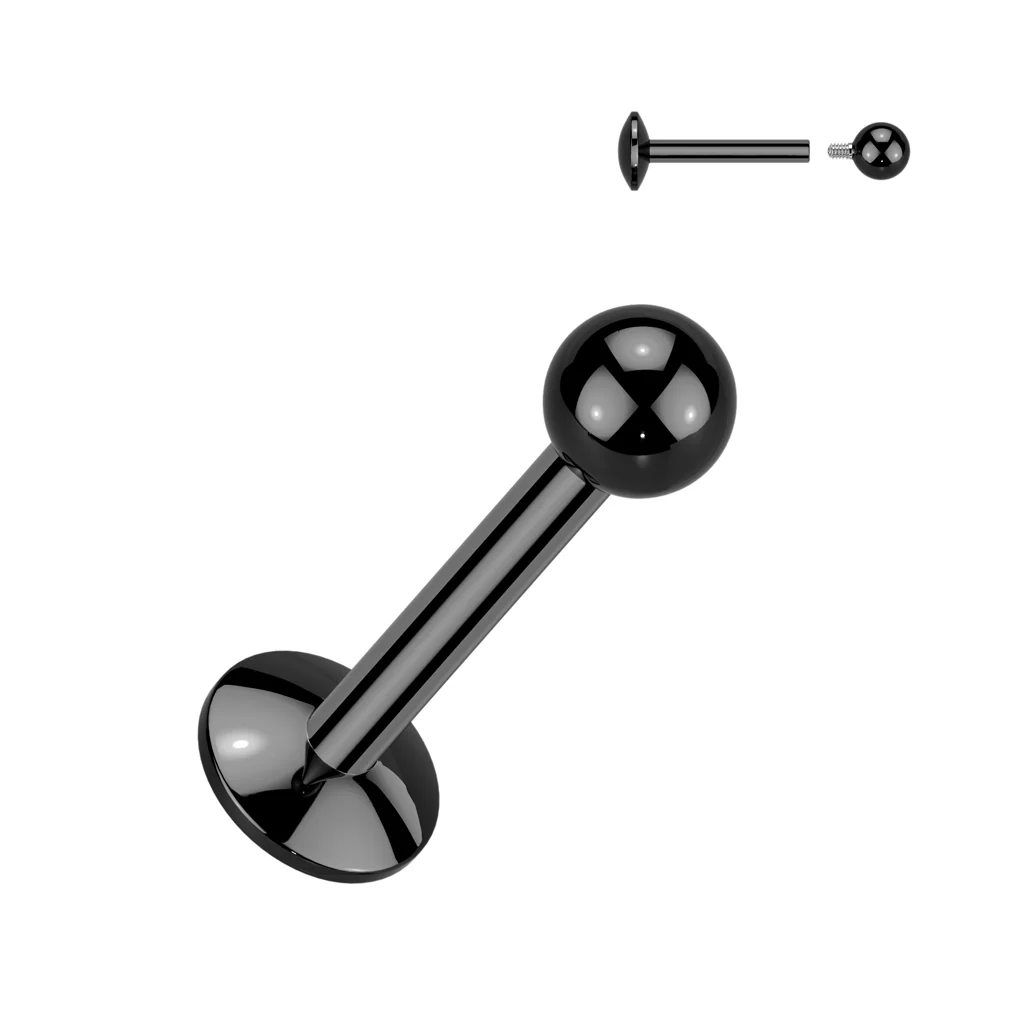 Titanium Basic Ball Internally Threaded Labret Studs Tragus Cartilage - Image 5