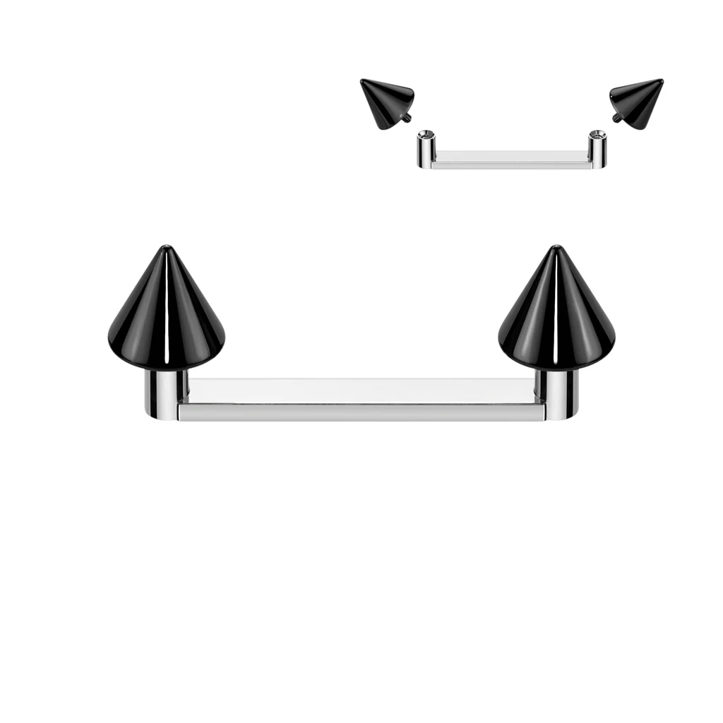 Implant Titanium Spike Top Dermal Anchor Surface Barbell 16G - Image 3