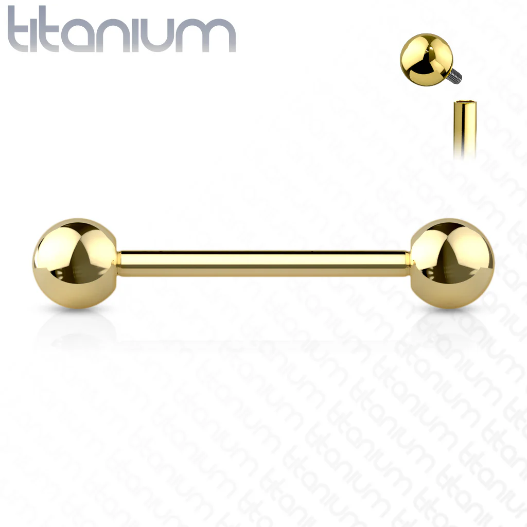 Internal Threaded Implant Grade Solid Titanium Barbells Tongue Rings - Image 4