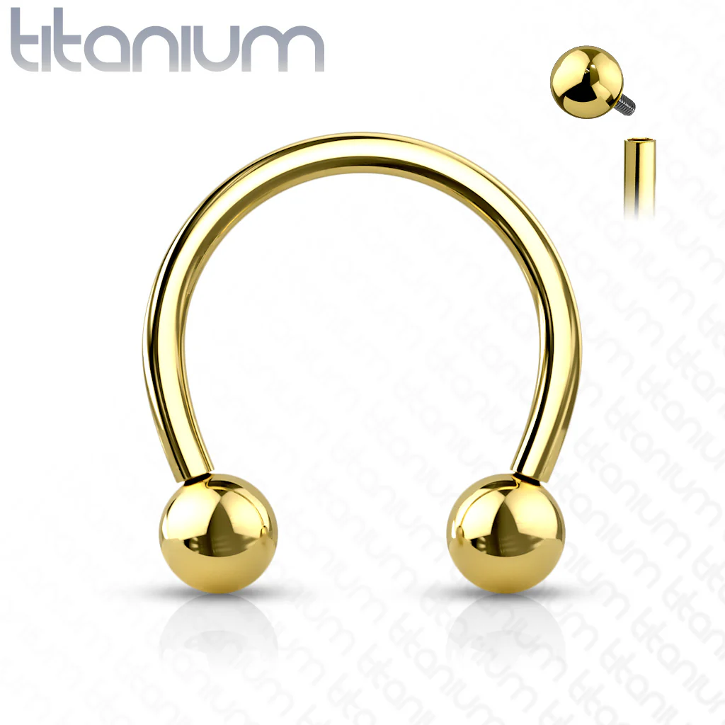 Internally Threaded Plated On Implant Grade Solid Titanium Horseshoe - Image 10