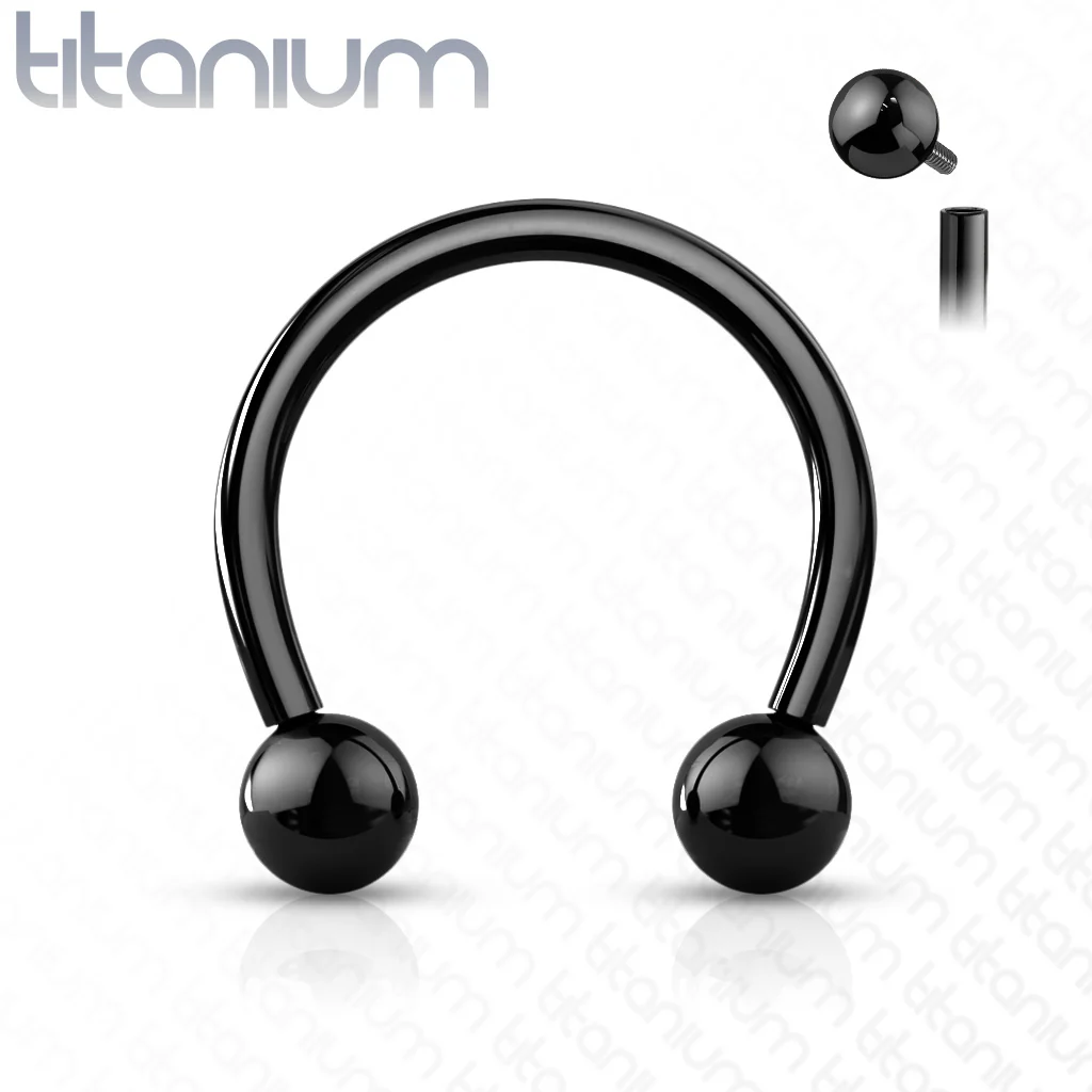 Internally Threaded Plated On Implant Grade Solid Titanium Horseshoe - Image 2