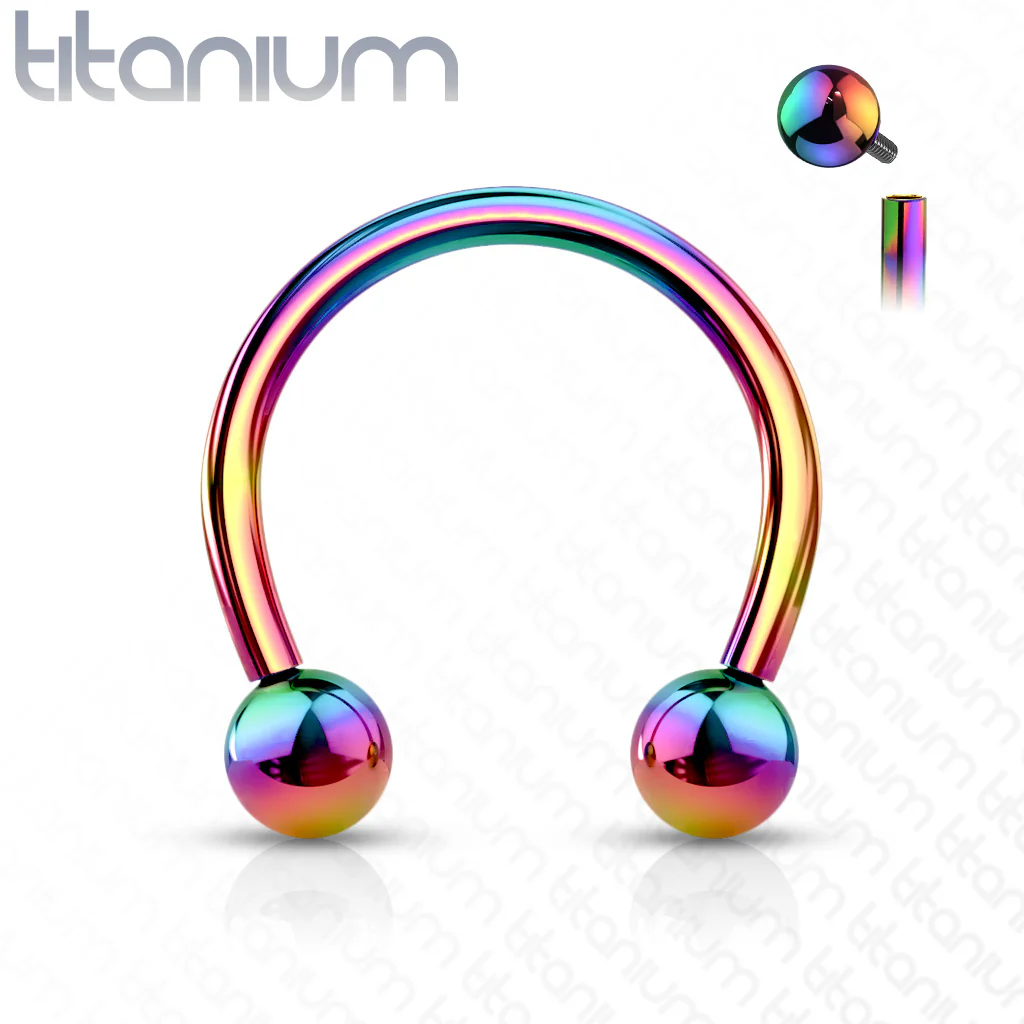 Internally Threaded Plated On Implant Grade Solid Titanium Horseshoe - Image 6