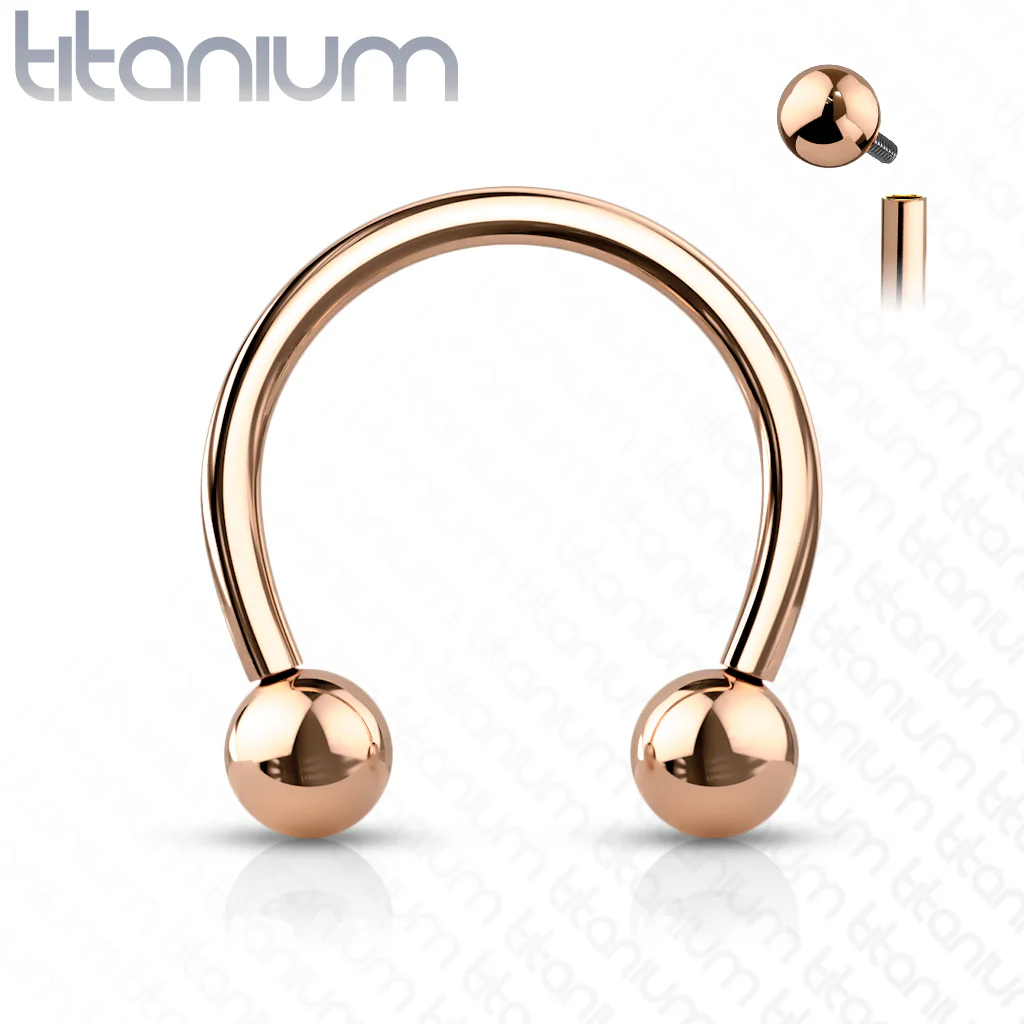 Internally Threaded Plated On Implant Grade Solid Titanium Horseshoe - Image 7