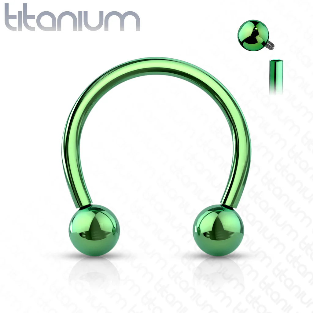 Internally Threaded Plated On Implant Grade Solid Titanium Horseshoe - Image 9