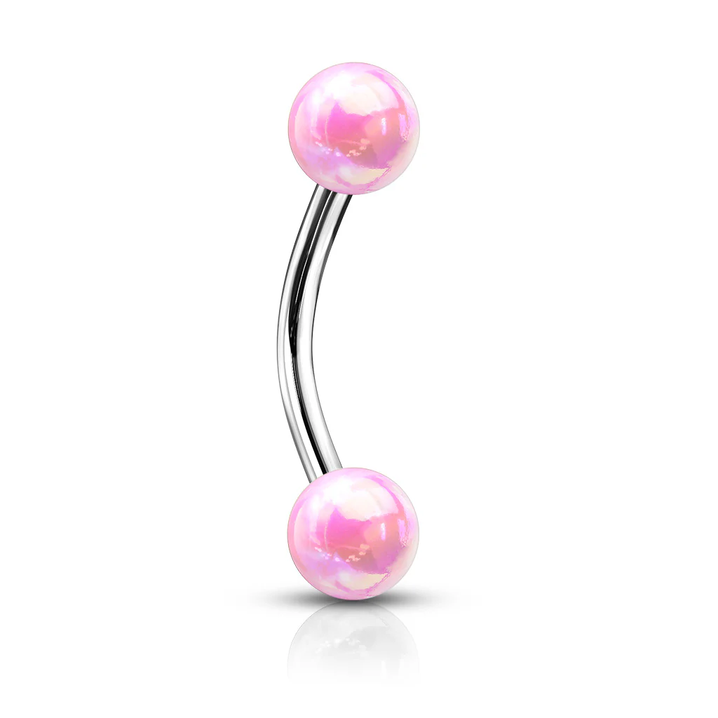 Metallic Pearl Coating Balls 316L Surgical Steel Eyebrow Rings Daith - Image 5