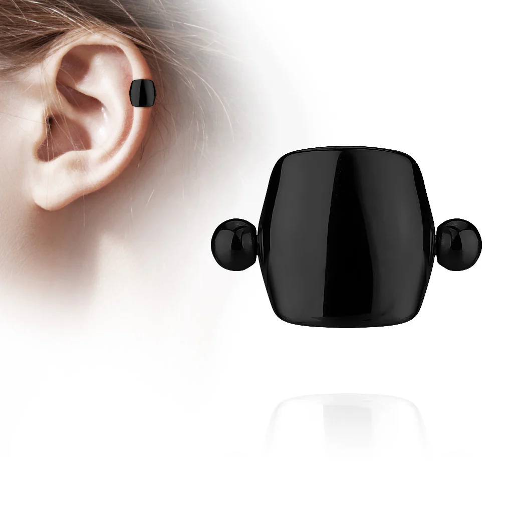 Plain Shield Ear Cartilage Helix Cuff Barbells - Image 3