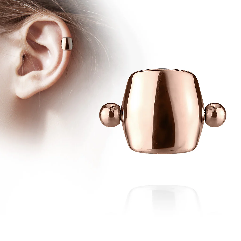 Plain Shield Ear Cartilage Helix Cuff Barbells - Image 4
