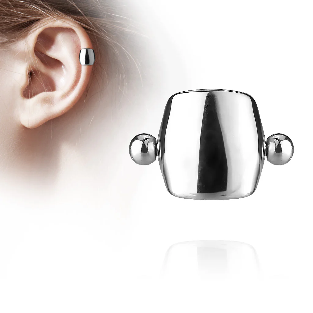 Plain Shield Ear Cartilage Helix Cuff Barbells - Image 5