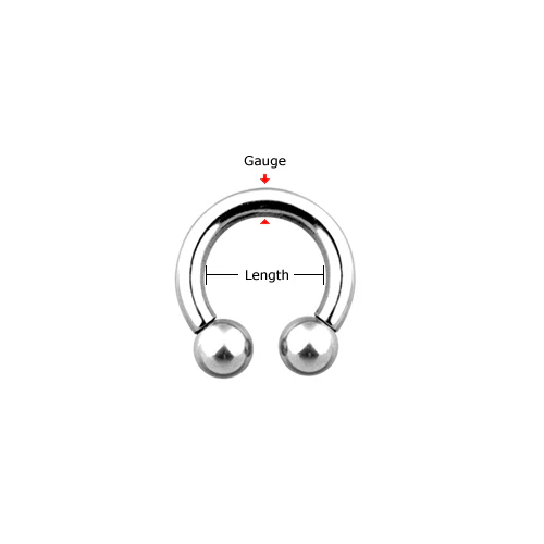 Synthetic Opal Balls 316L Surgical Steel Horseshoe Circular Barbells - Image 3