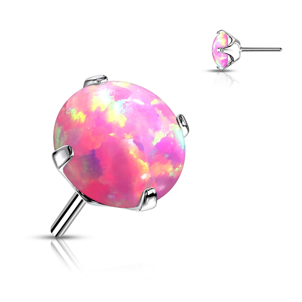 Titanium Threadless Push In Prong Opal Top - Image 5